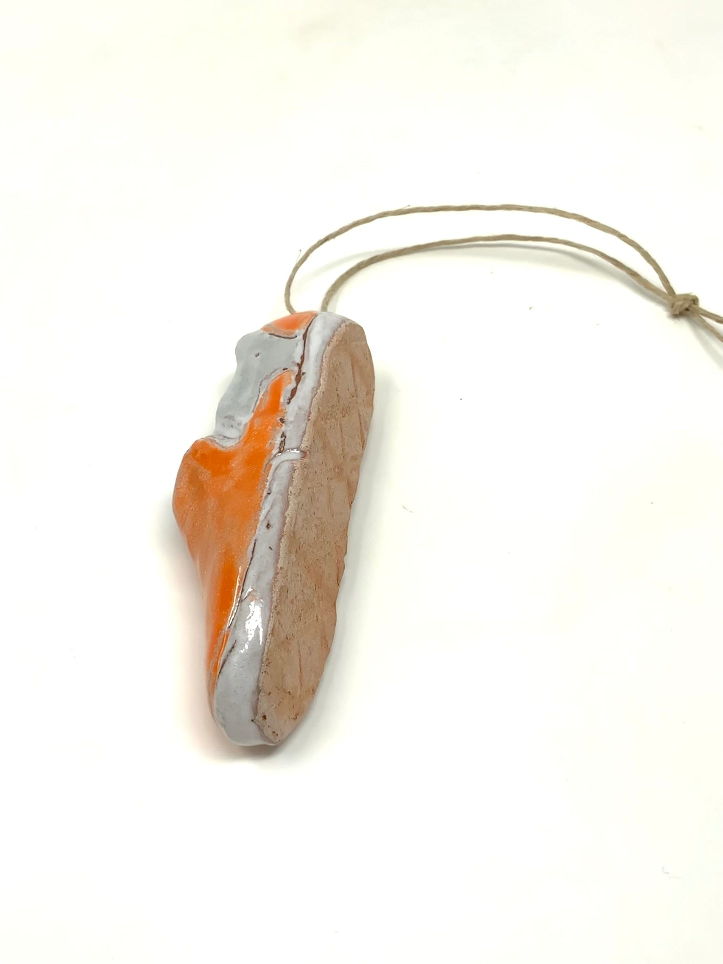 Slip-on Charm -- orange/gray