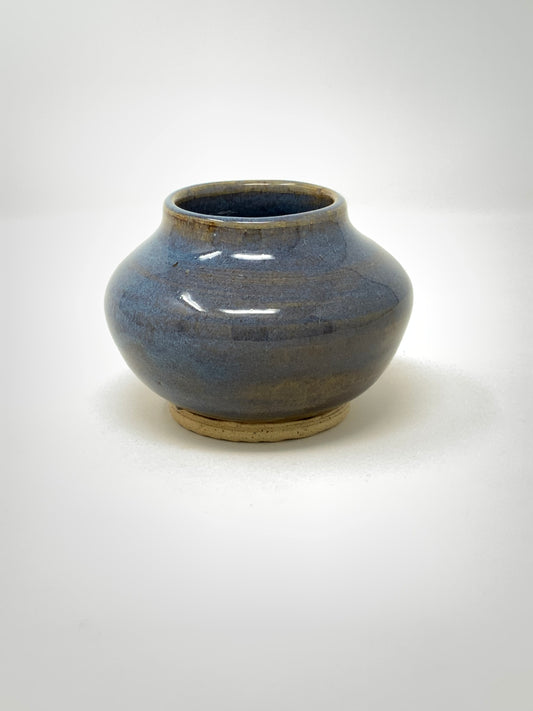 Bud Vase - blue/brown gloss