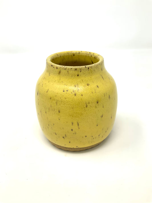Bud Vase - yellow satin