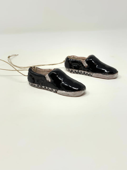 Slip-on Charm -- Black checkerboard