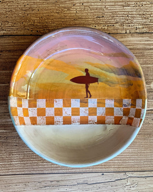 Sunset Surfer Low Bowl