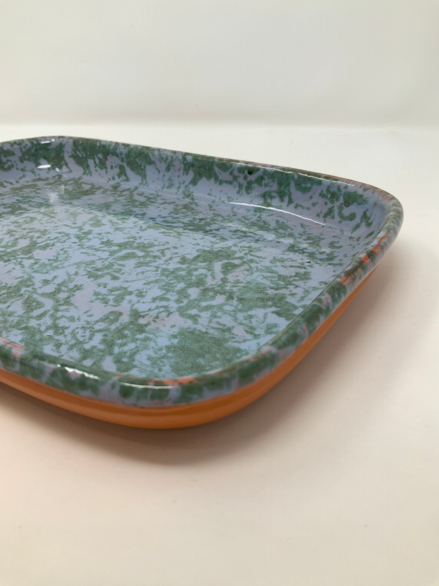 Spongeware Tray—Sky & Pine