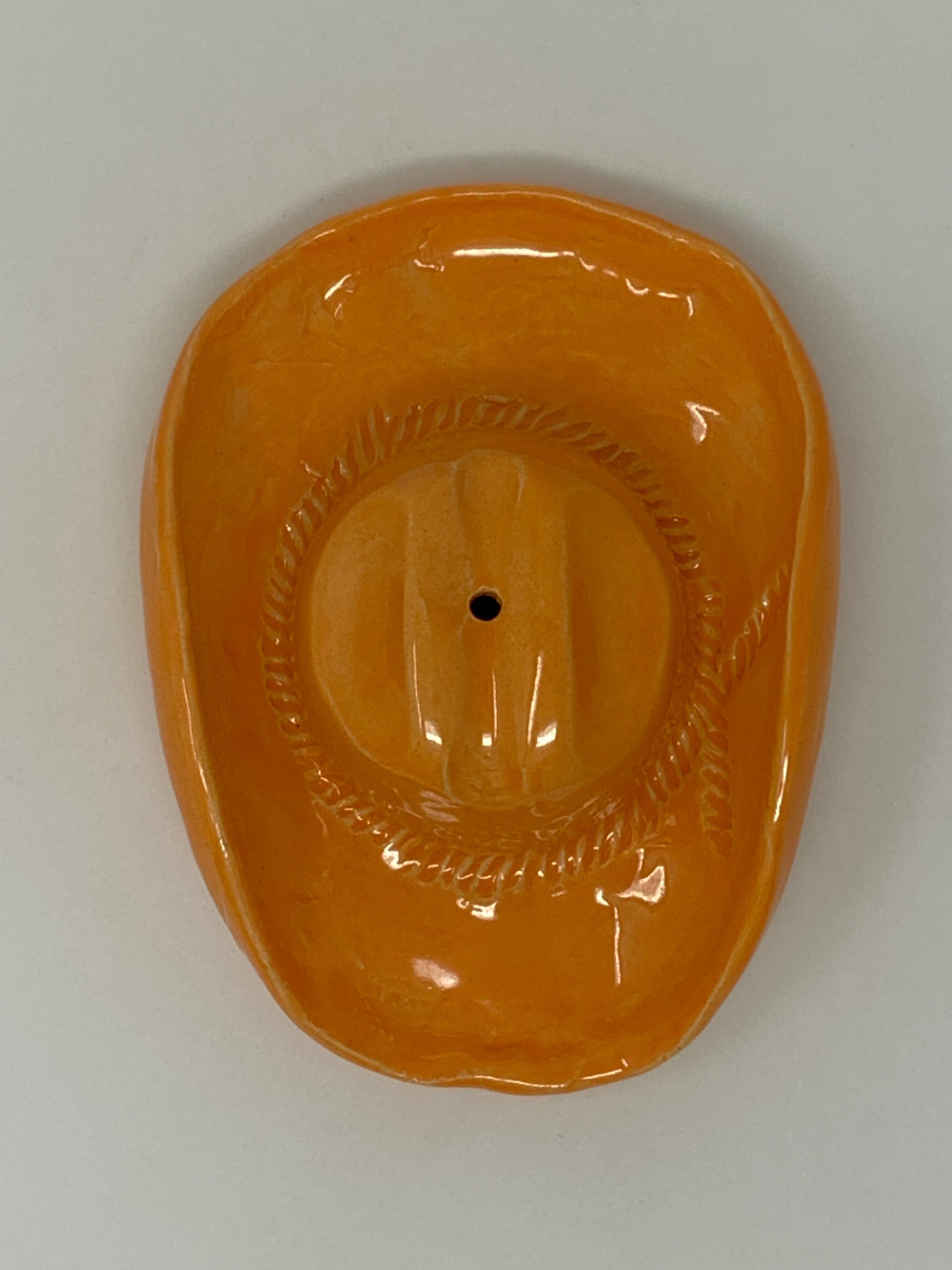 Western Hat Incense Burner—orange sherbet