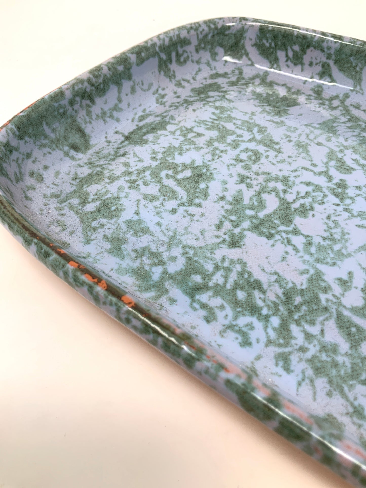 Spongeware Tray—Sky & Pine