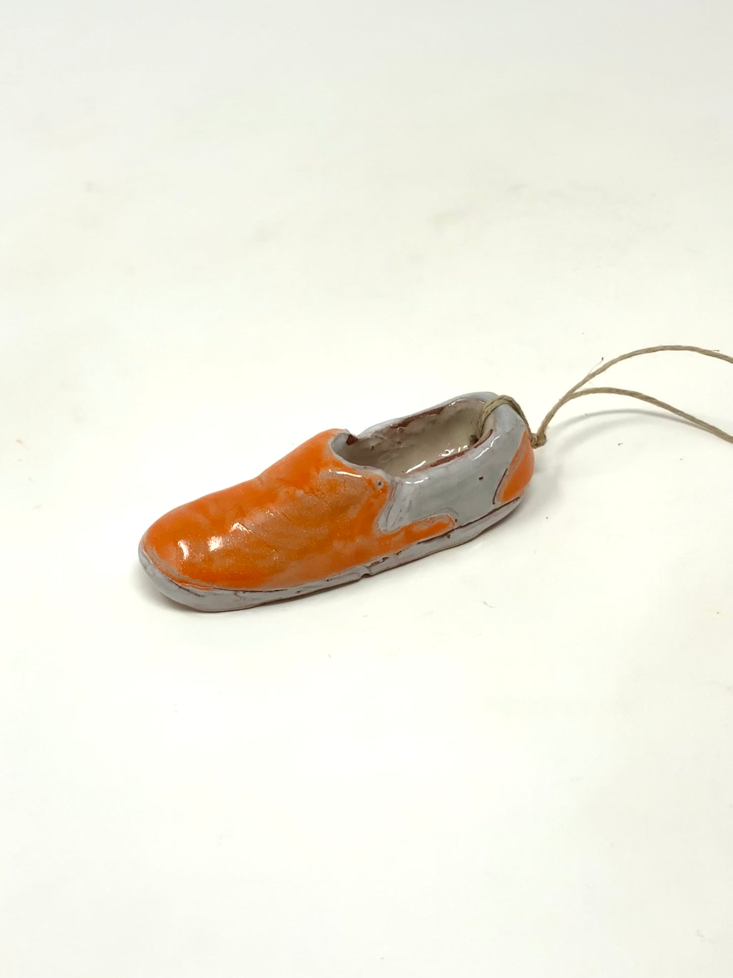 Slip-on Charm -- orange/gray
