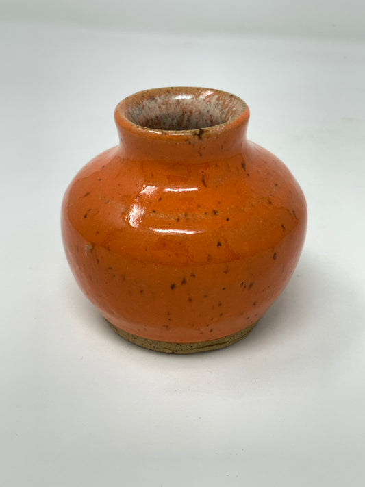 Bud Vase - dark orange gloss