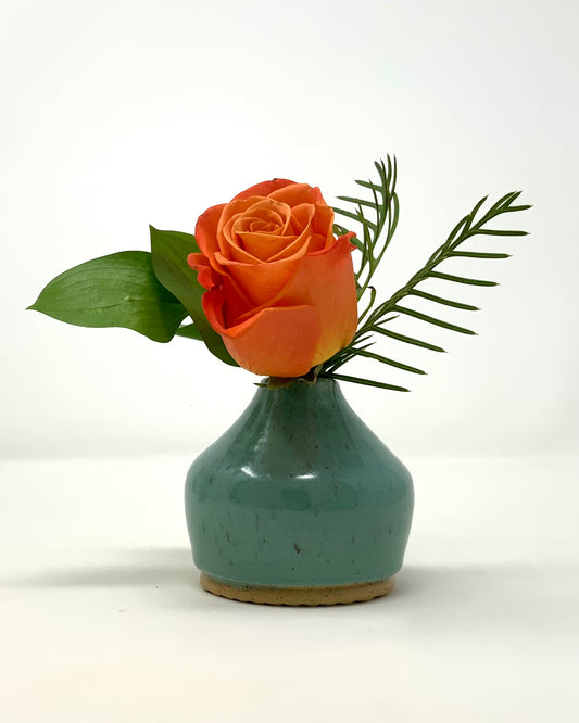 Bud Vase - turquoise gloss