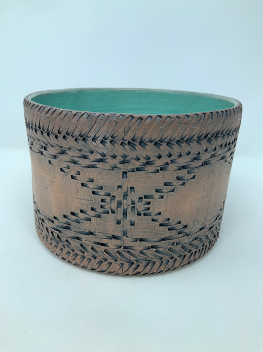 Ranch House Basketweave Cachepot — large