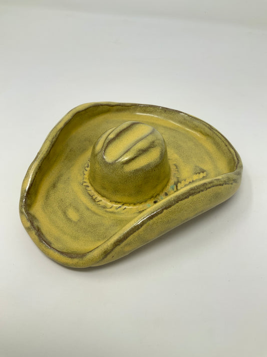 Western Hat Ashtray—yellow